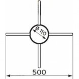 Vaillant распорная деталь дымохода, D110mm, (10шт)